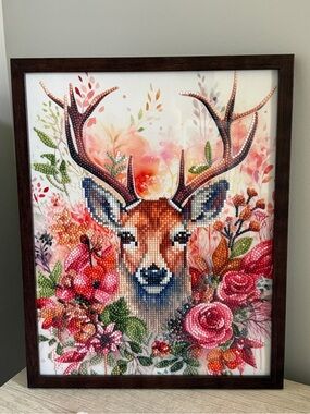 Floral Deer Diamond Art Painting *Completed*